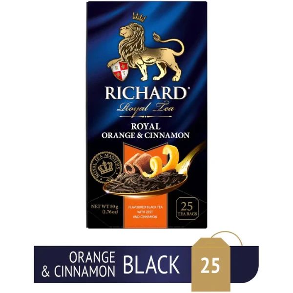 Crni čaj u engleskom stilu Richard Royal Orange & Cinnamon 50g - Slika 1