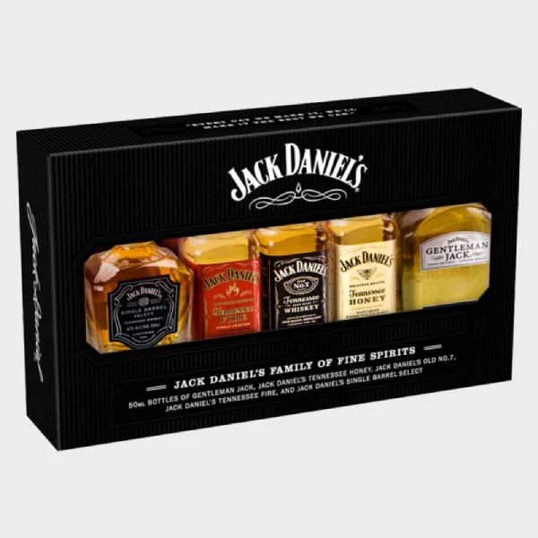 Jack Daniel's Mini Gift Set poklon paket sa pet viskija 0.25l - Slika 1