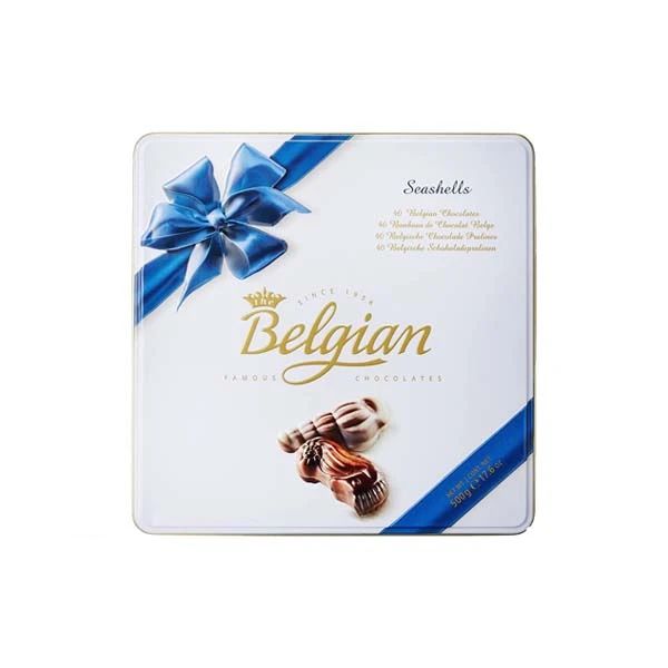 Belgian Chocolate Seashells elegantne praline u metalnoj kutiji 400g - Slika 1