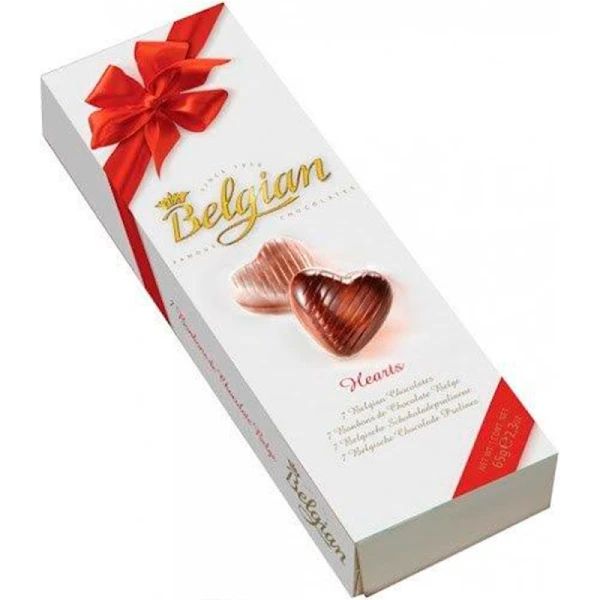 Belgian Chocolate Hearts kremaste čokoladne praline 65g - Slika 1