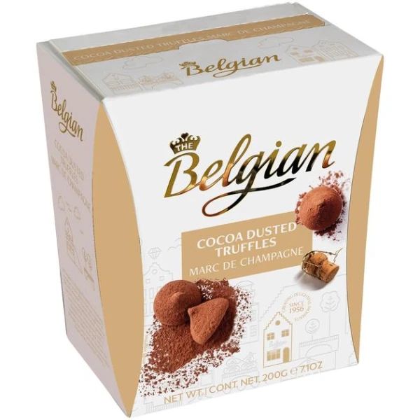 Belgian Cocoa Dusted Truffles Marc de Champagne čokoladni tartufi 200g - Slika 1