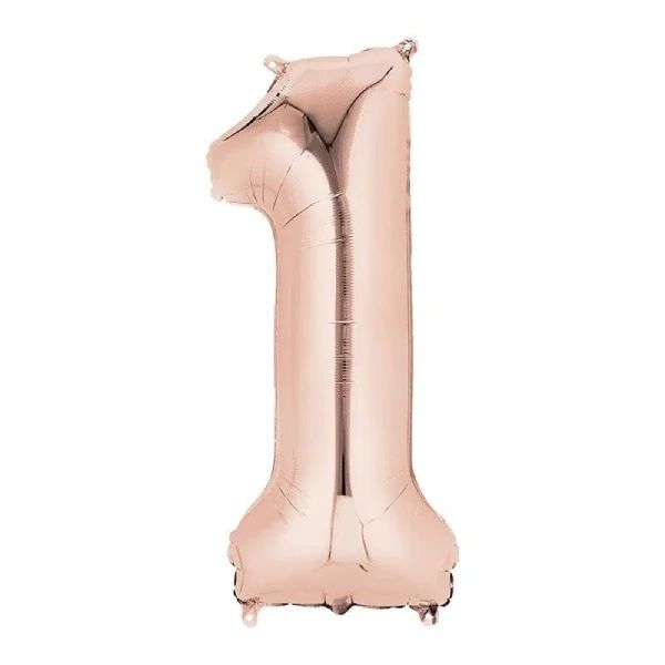 Balloon foil 1 baby pink 86cm helijum - Slika 1