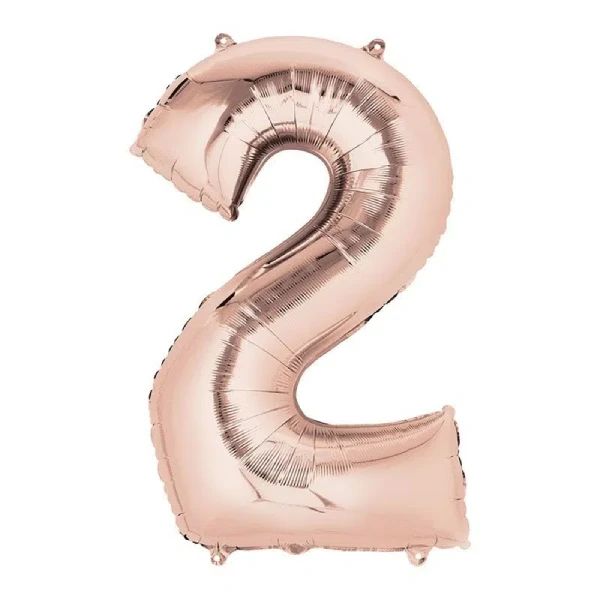 Balloons foil 2 baby pink 86cm helijum - Slika 1