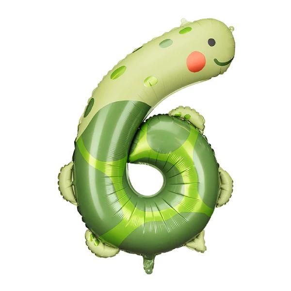 Balon u obliku kornjače i broja 6 sa helijumom 88 cm - Slika 1