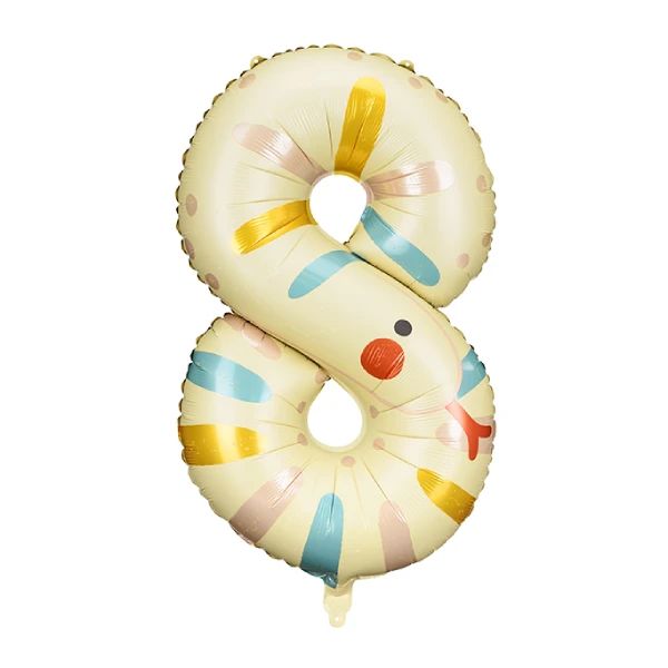 Helijumski balon zmija i broj 8 za rođendanske zabave 73 cm - Slika 1
