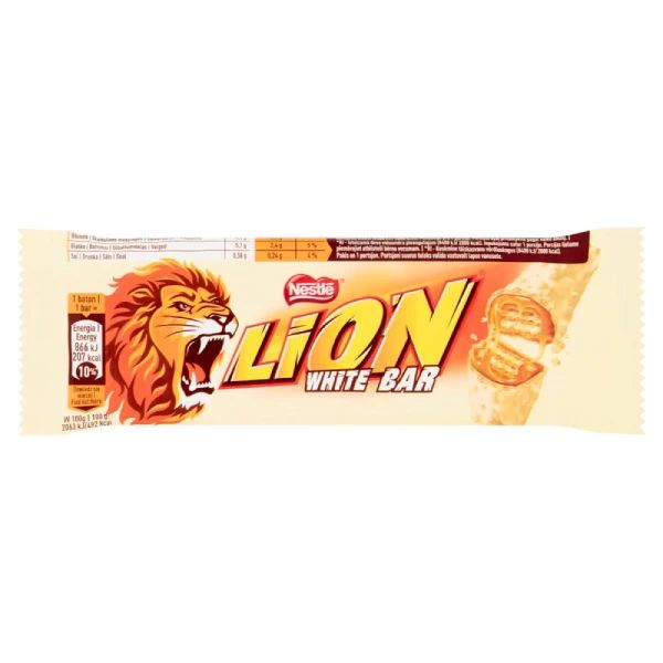 Lion White hrskava kikiriki poslastica sa belom čokoladom 35g - Slika 1