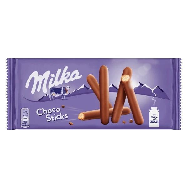 Milka Choco Stix hrskavi keks preliven alpskom mlečnom čokoladom 112g - Slika 1