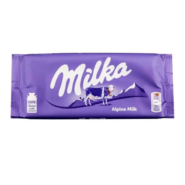 Milka Alpine Milk čokolada od alpskog mleka sa 30% kakao delova 100g - Slika 1