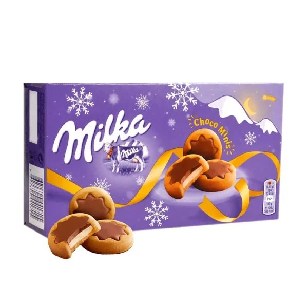 Milka Choco Minis hrskavi keksi sa nežnim mlečnim punjenjem 110g - Slika 1