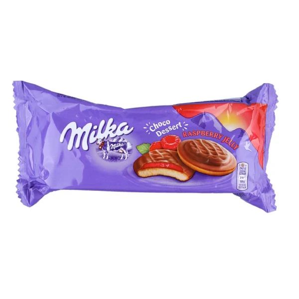 Milka Choco Dessert Raspberry čoko biskvit sa želeom od maline 147g - Slika 1