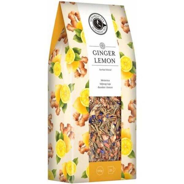 Herbal Blend Ginger Lemon čaj od đumbira i limuna Schargo Tea 100g - Slika 1