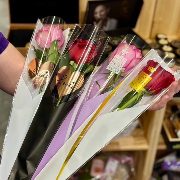 Roze MIX sveže ruže u celofanu "I love you" i "Just for you" - Slika 1