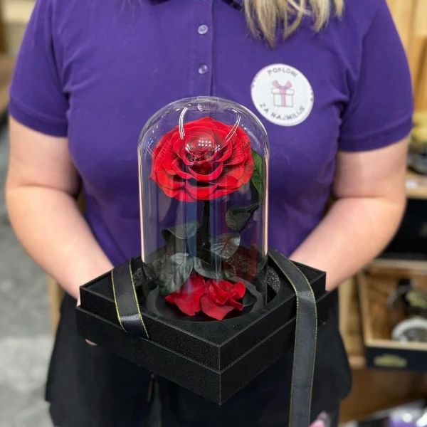 Dehidrirana crvena ruža gift box - Slika 1